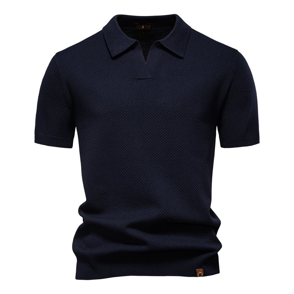 August | Casual strukturiertes Polo-shirt