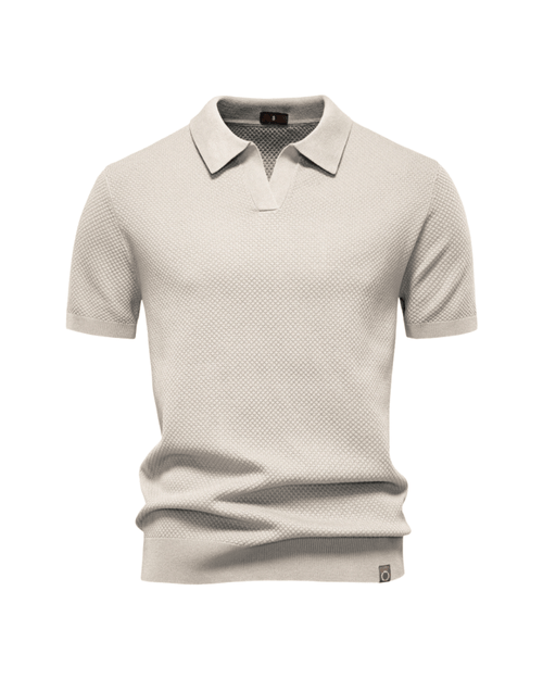 August | Casual strukturiertes Polo-shirt